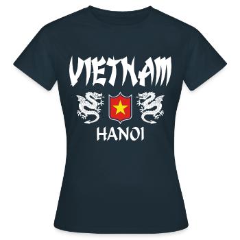 Vietnam - T-shirt Femme - marine - Devant - AI Model Female 172 dark (172cm)