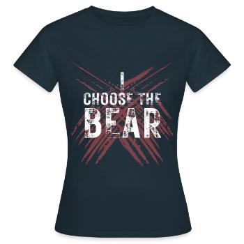 I Choose The Bear - Women's T-Shirt - navy - Front - AI Model Female 172 dark (172cm)