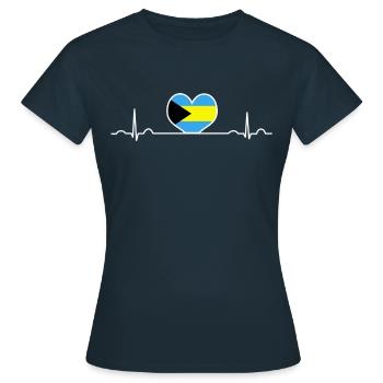 Bahamas - T-shirt Femme - marine - Devant - AI Model Female 172 dark (172cm)