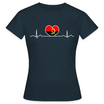 Angola - T-shirt Femme - marine - Devant - AI Model Female 172 dark (172cm)