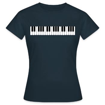 Keyboard Keyboard Piano Keys Piano Keyboard - Women's T-Shirt - navy - Front - AI Model Female 172 dark (172cm)