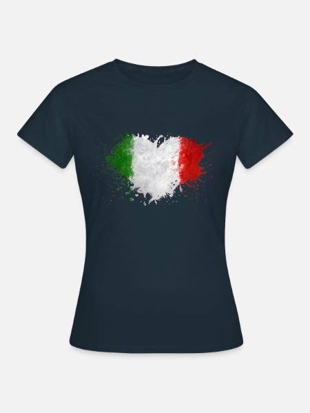 coeur italie - T-shirt Femme - marine