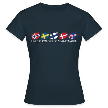 Couleurs unies de la Scandinavie - T-shirt Femme - marine - Devant - AI Model Female 172 dark (172cm)