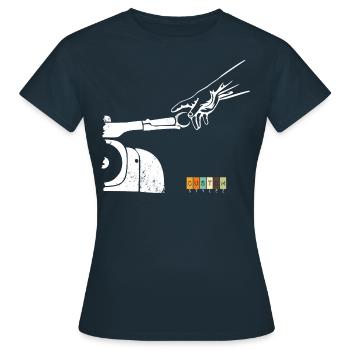 Schwalbefahrer - Simson Schwalbe DDR - Women's T-Shirt - navy - Front - AI Model Female 172 dark (172cm)