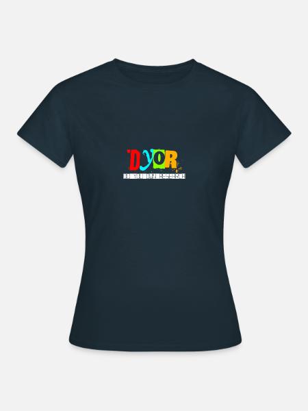 dyor v1 white - Frauen T-Shirt - Navy