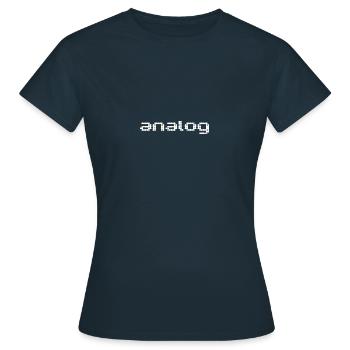 analog 2 white - Frauen T-Shirt - Navy - Vorne - AI Model Female 172 dark (172cm)