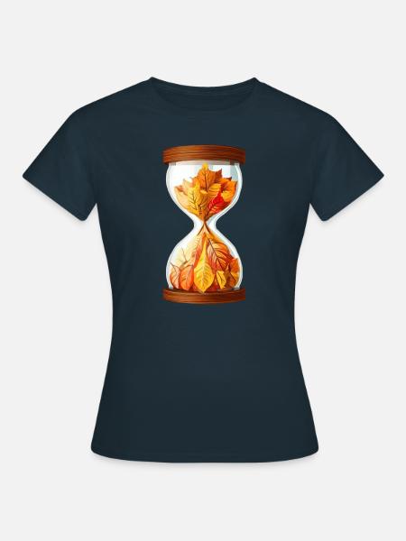 Sanduhr des Herbstes - Frauen T-Shirt - Navy
