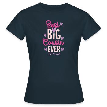 Beste Große Cousine Großcousine Geschenk - Frauen T-Shirt - Navy - Vorne - AI Model Female 172 dark (172cm)