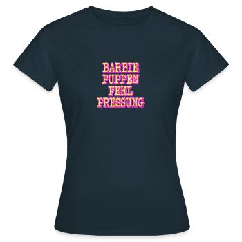 barbiepuppenfehlpressung hell - Frauen T-Shirt - Navy - Vorne - AI Model Female 172 dark (172cm)