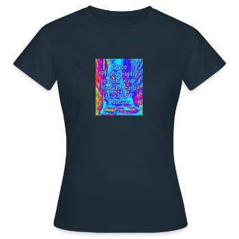 phtotography disease blue - Frauen T-Shirt - Navy - Vorne - AI Model Female 172 dark (172cm)