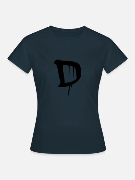 Graffiti de la lettre D - T-shirt Femme - marine