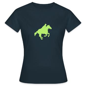 galop - T-shirt Femme - marine - Devant - AI Model Female 172 dark (172cm)