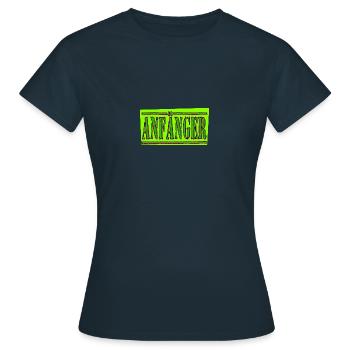 anfänger hell - Frauen T-Shirt - Navy - Vorne - AI Model Female 172 dark (172cm)
