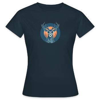 Lunettes de soleil Cerf Cerf Rouge - T-shirt Femme - marine - Devant - AI Model Female 172 dark (172cm)