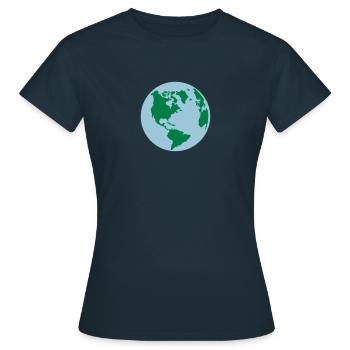 Monde - T-shirt Femme - marine - Devant - AI Model Female 172 dark (172cm)
