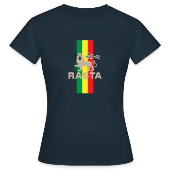 Drapeau Rasta Reggae Reggae Musique Lion - T-shirt Femme - marine - Devant - AI Model Female 172 dark (172cm)