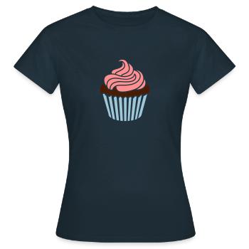 Cupcake - T-shirt Femme - marine - Devant - AI Model Female 172 dark (172cm)