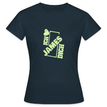 Liebespaar James - Frauen T-Shirt - Navy - Vorne - AI Model Female 172 dark (172cm)
