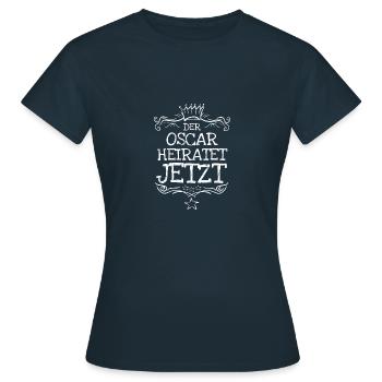Oscar als Bachelor - Frauen T-Shirt - Navy - Vorne - AI Model Female 172 dark (172cm)
