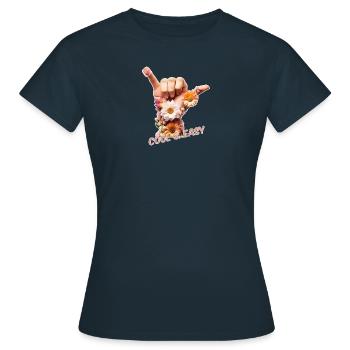 Cool et facile - Restez détendu et détendu - T-shirt Femme - marine - Devant - AI Model Female 172 dark (172cm)