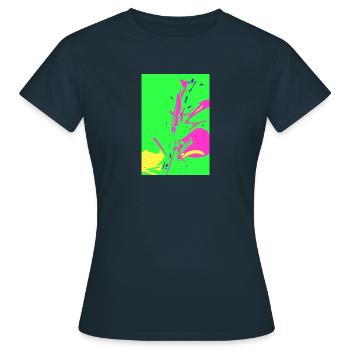 Grass in Pop Art - Women's T-Shirt - navy - Front - AI Model Female 172 dark (172cm)