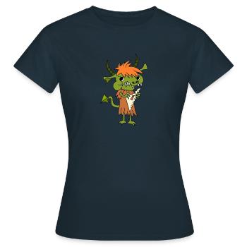 Geodreieckmonster - Women's T-Shirt - navy - Front - AI Model Female 172 dark (172cm)