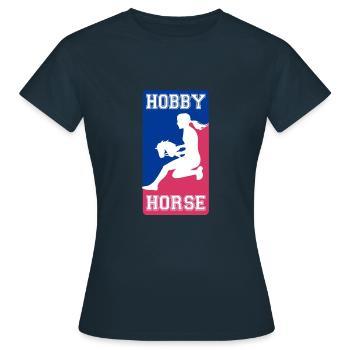 Cheval de loisir - Cheval de loisir - Équitation - Cadeau - T-shirt Femme - marine - Devant - AI Model Female 172 dark (172cm)