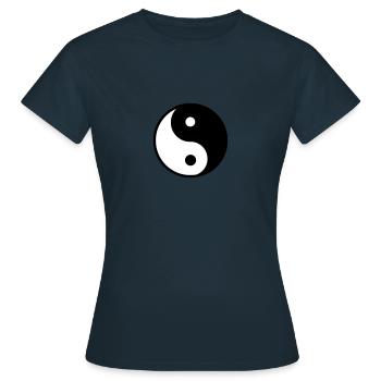 Yin Yang - Women's T-Shirt - navy - Front - AI Model Female 172 dark (172cm)