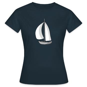 bateau à voile - T-shirt Femme - marine - Devant - AI Model Female 172 dark (172cm)