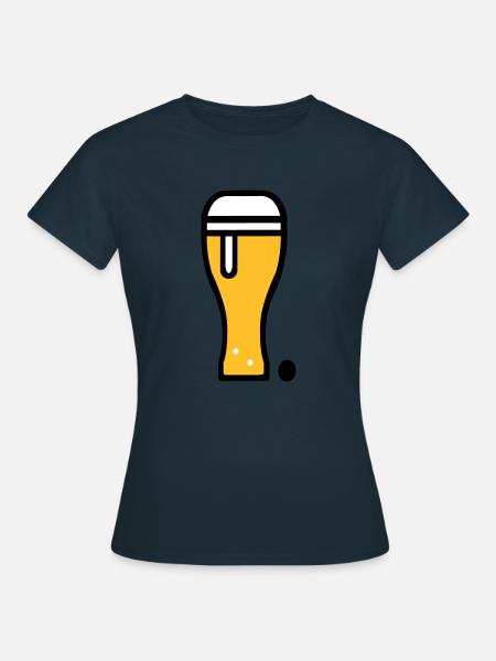 Bier Punkt - Frauen T-Shirt - Navy