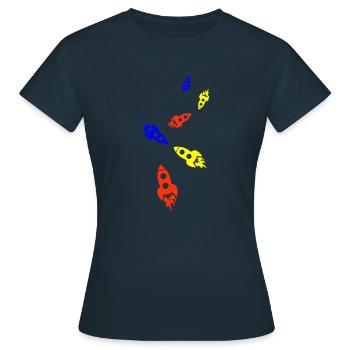 Rocket symbol - Women's T-Shirt - navy - Front - AI Model Female 172 dark (172cm)