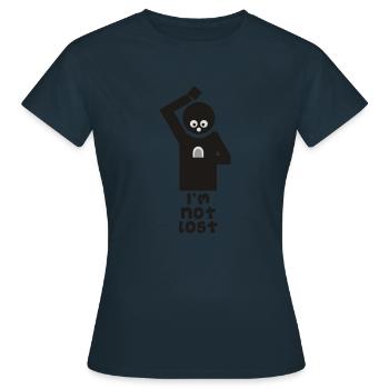 Geocaching: I'm Not Lost! - Women's T-Shirt - navy - Front - AI Model Female 172 dark (172cm)