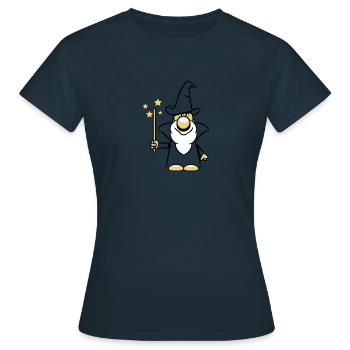 Magie de baguette magique Assistant Hat - T-shirt Femme - marine - Devant - AI Model Female 172 dark (172cm)