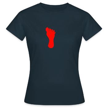 red right foot - Women's T-Shirt - navy - Front - AI Model Female 172 dark (172cm)