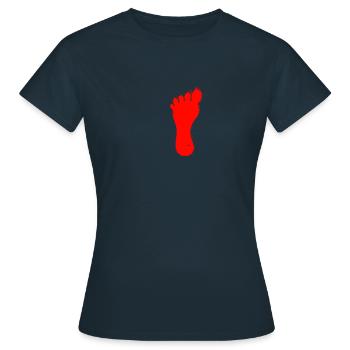 red left foot - Women's T-Shirt - navy - Front - AI Model Female 172 dark (172cm)