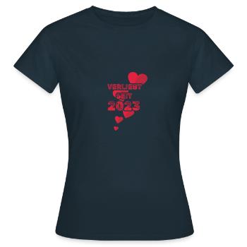 2023 2023 - Frauen T-Shirt - Navy - Vorne - AI Model Female 172 dark (172cm)