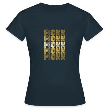 Wurzeln Fionn - Frauen T-Shirt - Navy - Vorne - AI Model Female 172 dark (172cm)