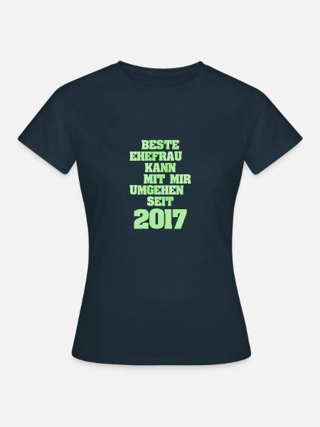 Ehefrau 2017 - Frauen T-Shirt - Navy