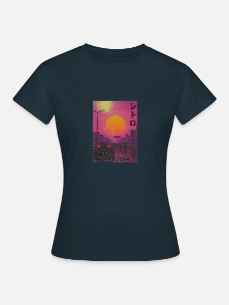 Retro Auto Japan - Frauen T-Shirt - Navy