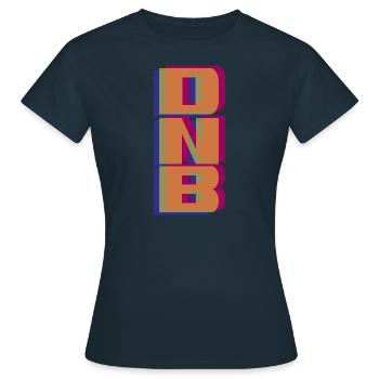 DNB Vert Original Junglist Drum n Bass Sienna - T-shirt Femme - marine - Devant - AI Model Female 172 dark (172cm)