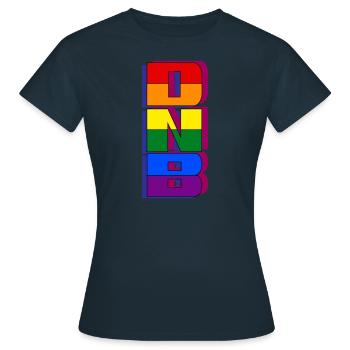DNB Vert Original Junglist Drum n Bass Pride - T-shirt Femme - marine - Devant - AI Model Female 172 dark (172cm)