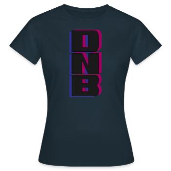 DNB Dark Vert Original Junglist Drum n Bass - Frauen T-Shirt - Navy - Vorne - AI Model Female 172 dark (172cm)