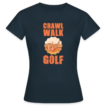 Crawl Walk Golf 4 - Women's T-Shirt - navy - Front - AI Model Female 172 dark (172cm)
