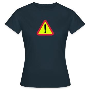 panneau danger 812 - T-shirt Femme - marine - Devant - AI Model Female 172 dark (172cm)