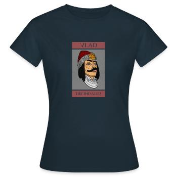 Vlad Tepes Transsilvanien Rumänien Rumänien - Frauen T-Shirt - Navy - Vorne - AI Model Female 172 dark (172cm)