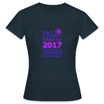 Fall 2017 - Frauen T-Shirt - Navy - Vorne - AI Model Female 172 dark (172cm)