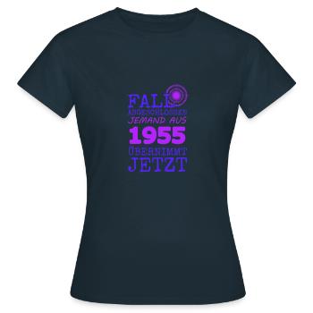 Fall 1955 - Frauen T-Shirt - Navy - Vorne - AI Model Female 172 dark (172cm)