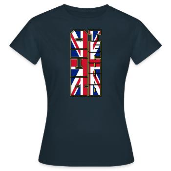 Acid Techno UK Remix | | acidcore Nous aimons l’acide - T-shirt Femme - marine - Devant - AI Model Female 172 dark (172cm)