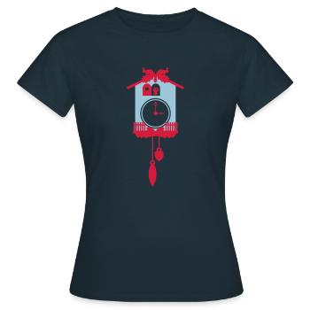 Kuckuck - Frauen T-Shirt - Navy - Vorne - AI Model Female 172 dark (172cm)