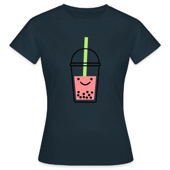 Bubble Tea - T-shirt Femme - marine - Devant - AI Model Female 172 dark (172cm)